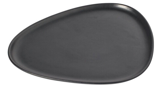 Lind DNA Curve Stoneware tallerken 26x30 cm Black