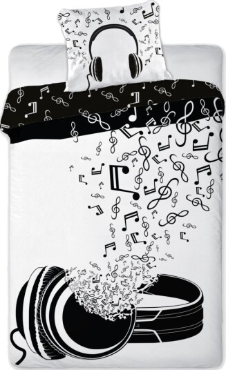 Teenager Musik Sengetøj 140X200 Cm   100 Procent Bomuld