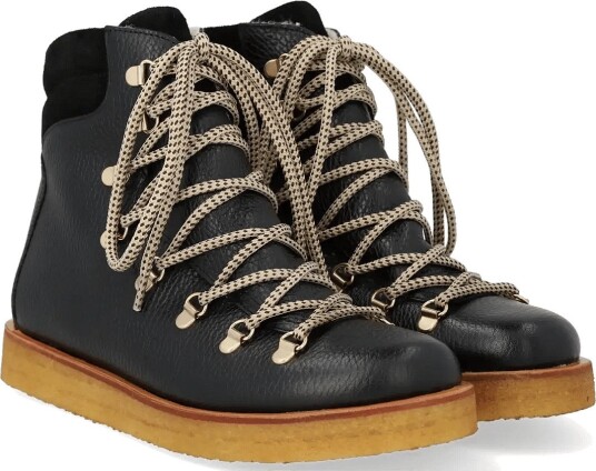 ANGULUS Boots Flat With Laces 2504/1163 BLACK/BLACK 41