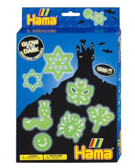 Hama Ironing beads set-Glow in the Dark 1500pcs.