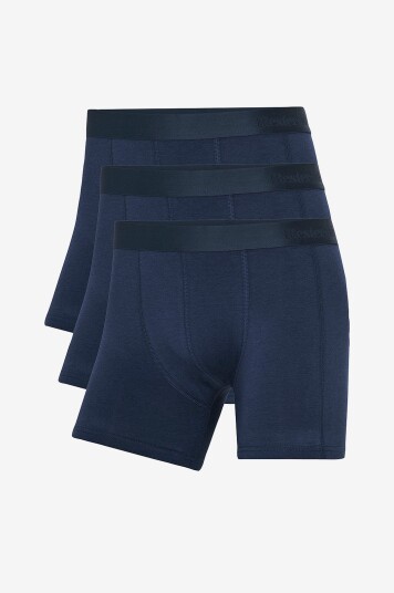 Resteröds Boxershorts Boxer Bamboo 3 pk Long Leg Blå