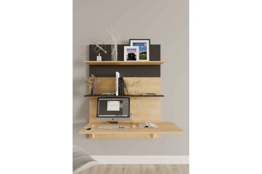 Neyric Skrivebord 50x90 cm Eik/Sort