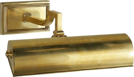Dean 9" Picture Light Natural Brass