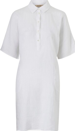 Mos Mosh Kjole i lin mmLowana Linen Dress Hvit