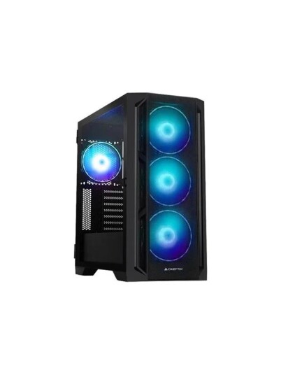 Chieftec Apex Lumo ARGB Midi Tower Kabinett med 4x Vifter Svart