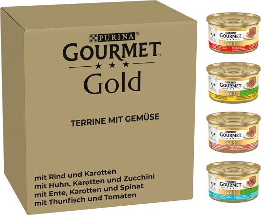 Gourmet Våtfôr Jumbopakke Gold Terrine Med Grønnsaker 96 X 85 G