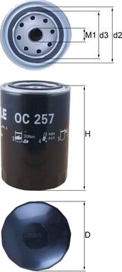 Oljefilter KNECHT OC 257 Oljefilter KNECHT OC 257