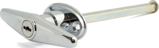 Habo Garasjeportvrider 220 Krom Sb Låsbar Med Nøkkel Festeskr Cc40mm