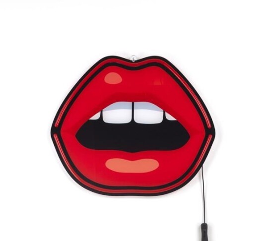 Seletti Blow Mouth LED Vegglampe Rød
