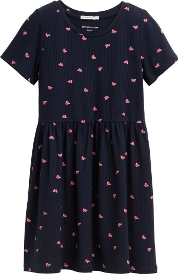 Tom Tailor All Over Printed Rib Dress Navy 116 x 122