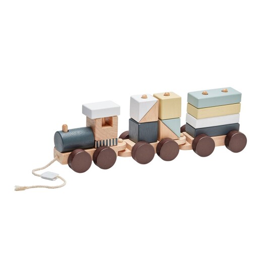Kid"s Concept Block Train Natural - Multi/patterned - ONE SIZE Kid"s Concept Block Train Natural - Multi/patterned - ONE SIZE