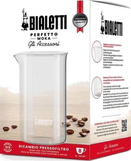 Bialetti - Reserveglass til presskanne 1L klar