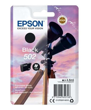 Epson 502 - sort - original - blækpatron - Blekkpatron Svart