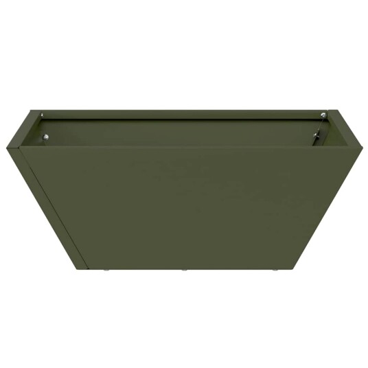  Metallplantekasse Olivengrønn Metall 40 x 40 x 15 cm Rektangulær