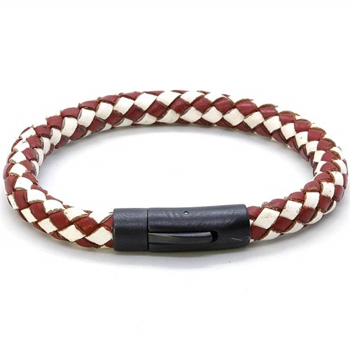 Lær armbånd "Red / White" Lær armbånd "Red / White"