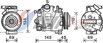 AC-kompressor AVA COOLING SYSTEMS BWAK444