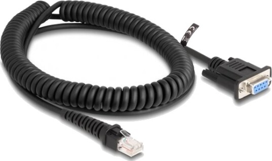 Delock Seriell Kabel Db 9 Hunn Til Rj 50 Hann 1.5 M Rullet Sammen Tommelskruer Svart