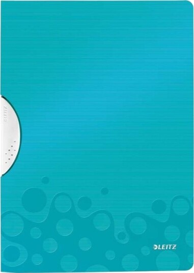 Leitz Klemhefter Wow Colorclip Din A4 Pp Isblå Overflate Med 3D Preging Innvendig Lysegrå 4185 00 51   1 Stk