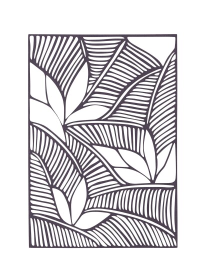 Studio About Papercut, A5, Organic, Rectangle - Purple - 14.8X21CM