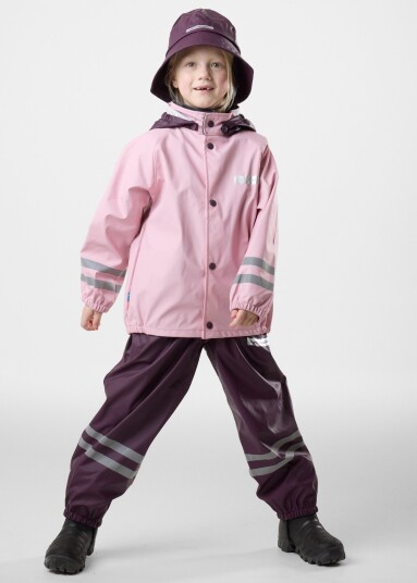 Swedemount Rusk Rain Set Jr Lt Pink/Plum 90 Regnbukser Swedemount Rusk Rain Set Jr Lt Pink/Plum 90 Regnbukser