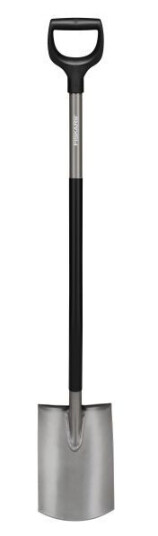Fiskars Ergonomic 1066710 Spade halvrund grå