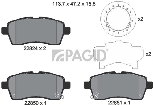 PAGID T2702N Bremseklosser