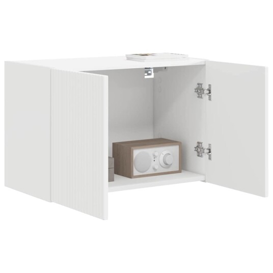 TV Veggskap Veggmontert Hvit 59,5 x 31 x 40 cm Konstruert tre