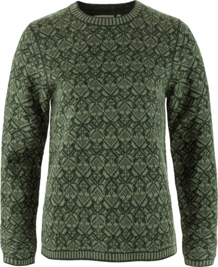 Fjellreven Fjellreven Women's Snow Round Neck Sweater Deep Forest S