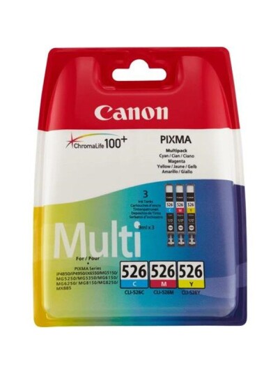 Canon Canon CLI-526 / 4541B006 C/M/Y Multipack - Blekkpatron Flerfarget Canon Canon CLI-526 / 4541B006 C/M/Y Multipack - Blekkpatron Flerfarget