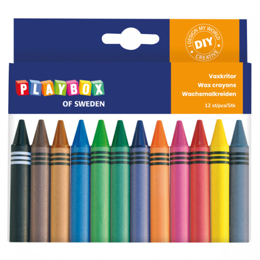 Playbox Wax Fargestifter 12-set