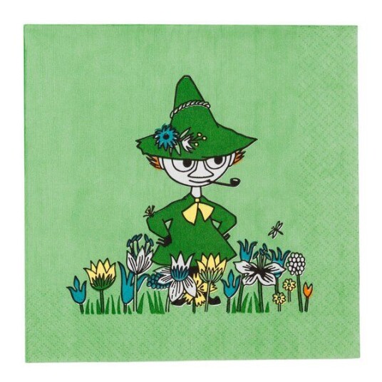 MoominArabia Mummi serviett 33x33 cm 20 stk Snusmumrikken grønn MoominArabia Mummi serviett 33x33 cm 20 stk Snusmumrikken grønn