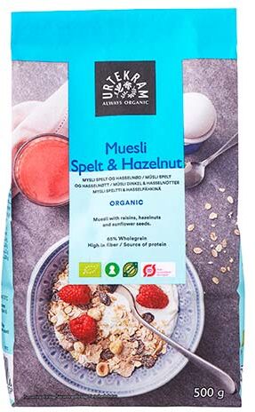 Urtekram Müsli Spelt & Hasselnøtt Øko Urtekram Müsli Spelt & Hasselnøtt Øko