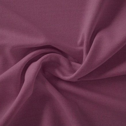 Stoffabrics Swan Solid Bomullslerret Stoff 150cm 561 Dus mørk lilla 50cm