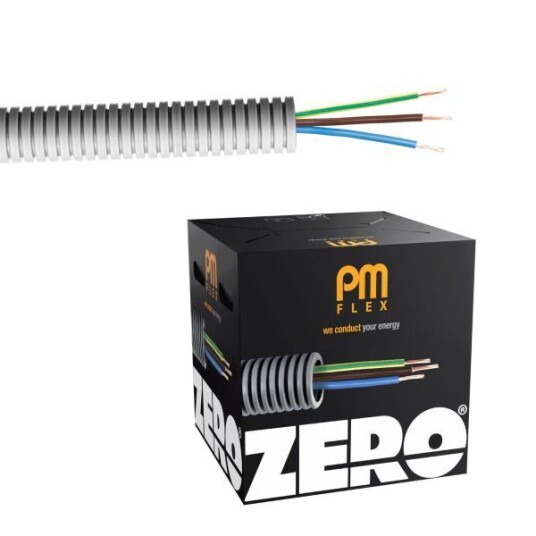 PM FLEX FQ ZERO Kabel forhåndslagt 3G 2,5 mm², ytre Ø 16 mm, 100 m