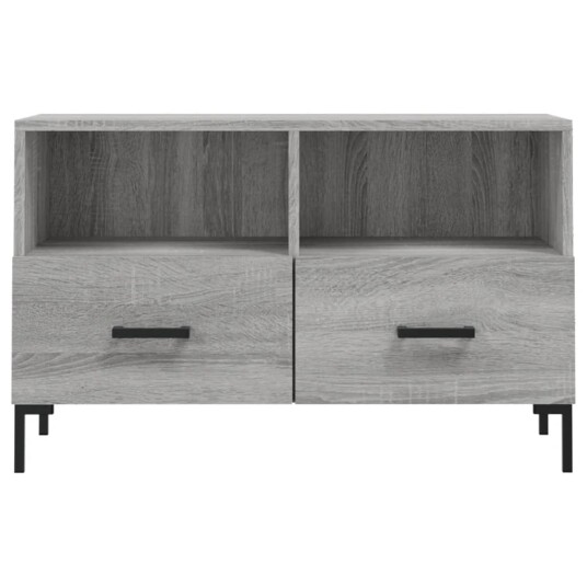 vidaXL TV-benk grå sonoma 80x36x50 cm konstruert tre