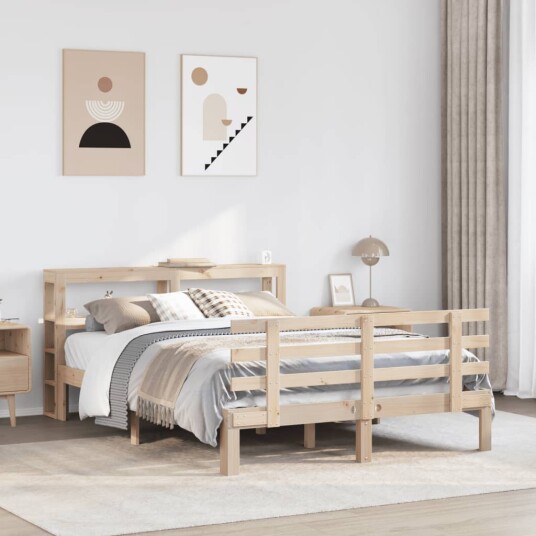 Sengeramme med hodegavl 150x200 cm heltre furu 3306114