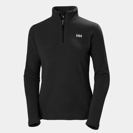 Helly Hansen Dame Daybreaker 1/2 Glidelås Lett Fleece Svart Hvit S