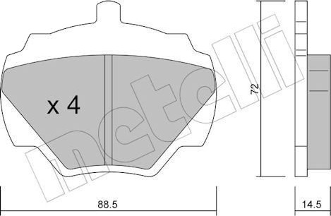 Bremseklosser METELLI 22 0353 0