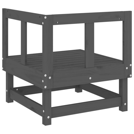  Utendørs hjørnesofa grå heltre furu 825368