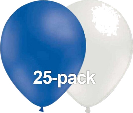 Ballongkungen Ballongkombinasjon Blå-Hvit 25-pakning 2003-25