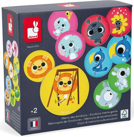 Janod Janod - Emotions Memo Game - Multi/patterned - ONE SIZE