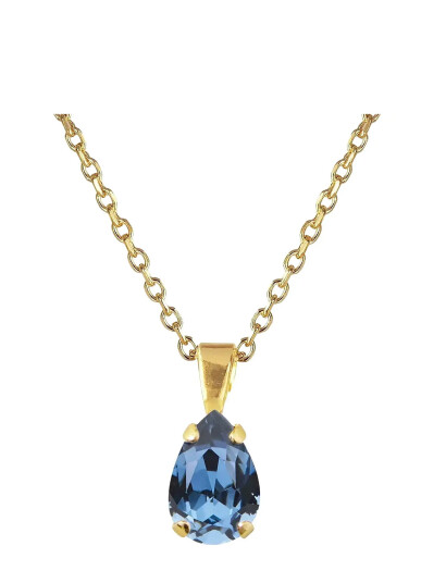 CAROLINE SVEDBOM Petite Drop Necklace Gold Blå One Size 50 55 cm