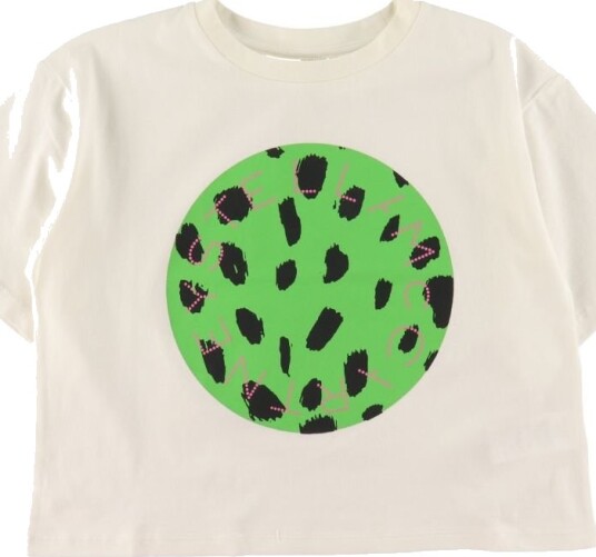 Stella McCartney Kids T skjorte   Beskåret   Hvit m. Grønn   Stella McCartney Kids   12 år 152   T skjorte