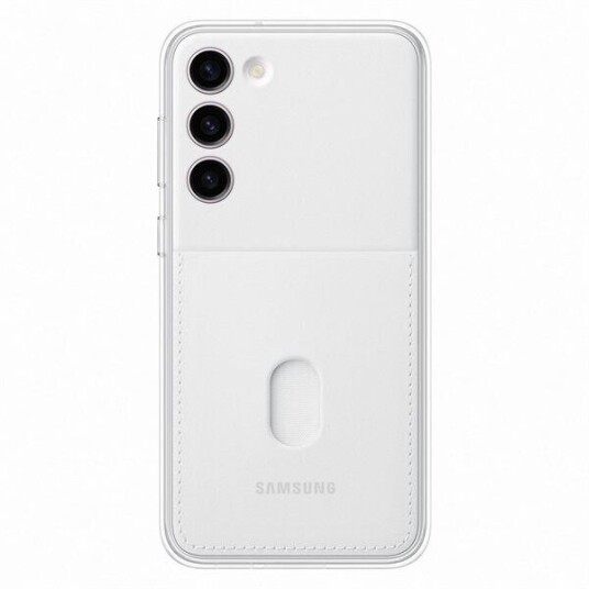 Samsung Mobildeksel til Galaxy S23 Plus - Hvit, Silikon Frame Case