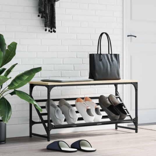 Skohylle sonoma eik 90x30x45 cm konstruert tre 8721012123915