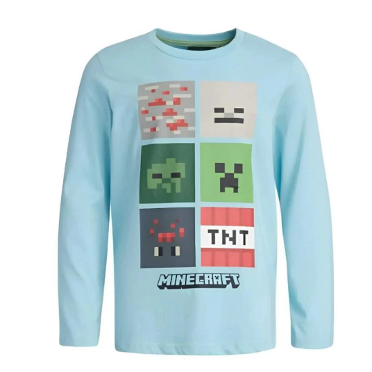 Minecraft Genser Block Rock 140 / 10 år Barn Blå