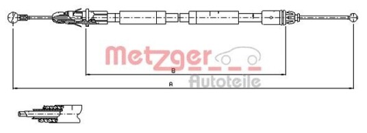 Metzger Tautrekk parkeringsbrems METZGER 11.6804