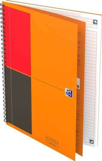 Oxford International Notebook Connect Notisbok Spiralbundet B5 80 Ark / 160 Sider Hvit Linjert 2 Hull Kartong Oxford International Notebook Connect Notisbok Spiralbundet B5 80 Ark / 160 Sider Hvit Linjert 2 Hull Kartong