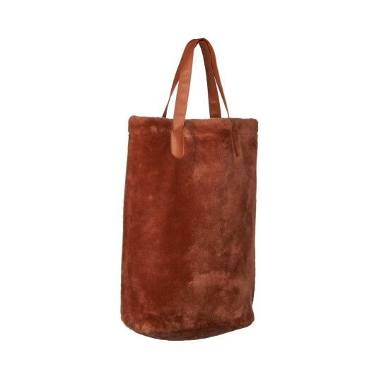 Natures Collection Leonora shopper Brunt Lær