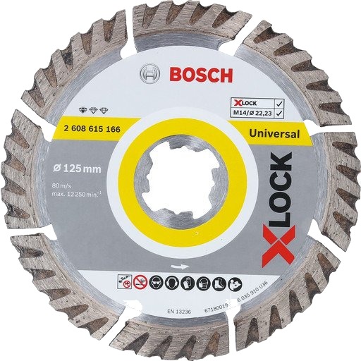 Bosch 125mm Diamantskjæreblad X-LOCK for Elektroverktøy